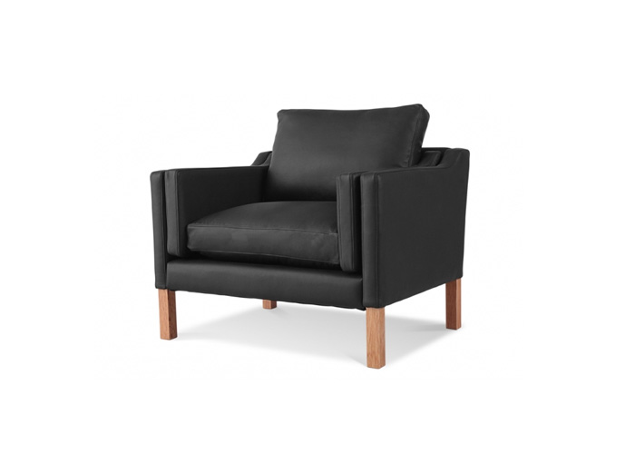 单人位真皮沙发椅（Borge Mogensen 2211 Chair）