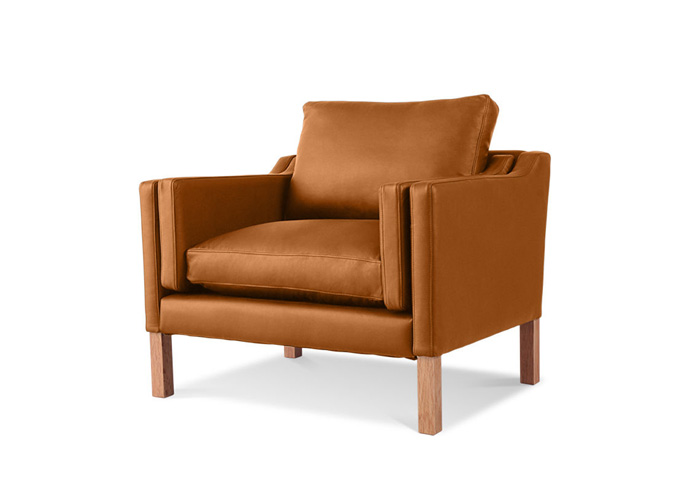 单人位真皮沙发椅（Borge Mogensen 2211 Chair）