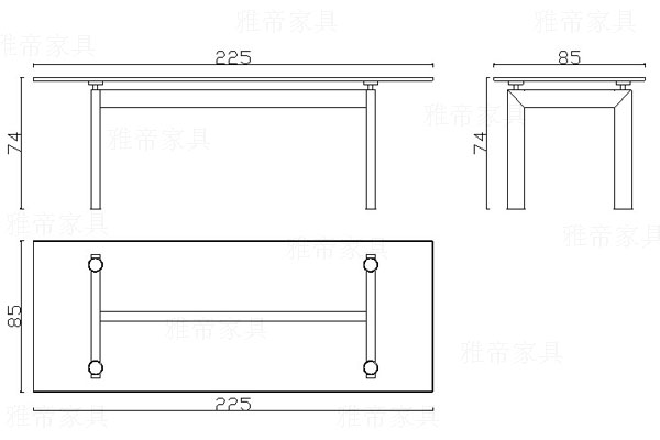 LC6玻璃桌（Glass Dining Table LC6）